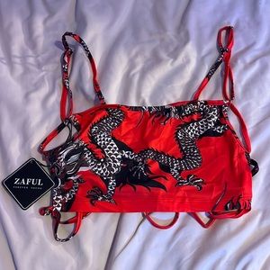Zaful, women’s small, red crop top